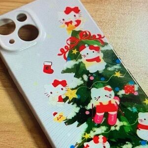 SHEIN Hello Kitty Christmas Tree Phone Case - White, Red, Green